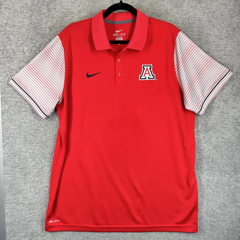 Arizona Wildcats Nike Dri-fit Red Polo‎ Shirt Top *PLEASE READ-Flaw*